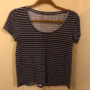 Navy and white striped BDG T-shirt